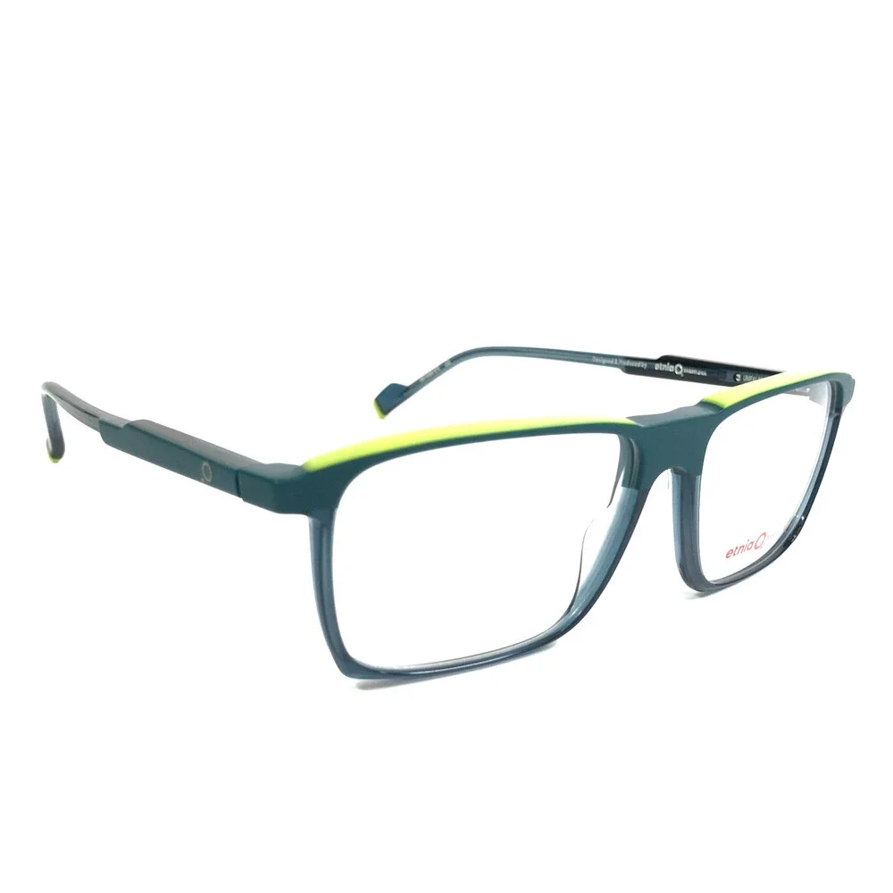 Etnia Barcelona Eyeglasses Frames JULIO PTGR Petrol Green Rectangle 57-15-148